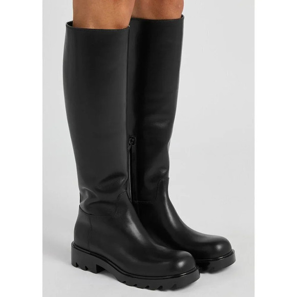 Bottega Veneta Strut Leather Knee High Boots in Black 39.5 With Box Womens - Picture 6 of 16